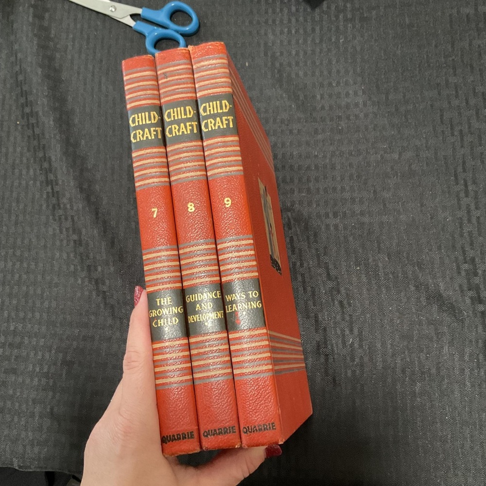 Vintage Childcraft Quarrie Vol 7 8 9 Red‎ HC Parenting Guidance Books Set USA